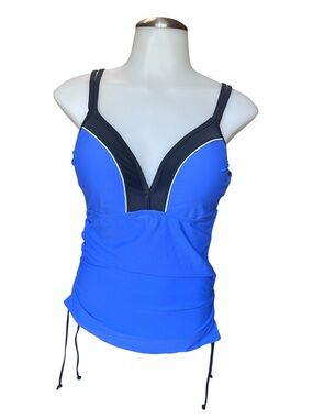 NWT Size Medium Periwinkle and Charcoal Grey Interchangeable Tankini